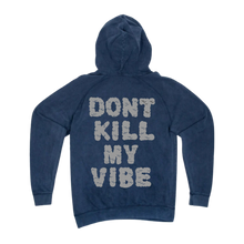 Load image into Gallery viewer, HIBEAR Exclusive &quot;Dont Kill My Vibe&quot; Vintage Denim Hoodie!
