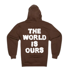 Load image into Gallery viewer, VIBEAR OG Exclusive Mocha &quot;The World Is Ours&quot; Hoodie!
